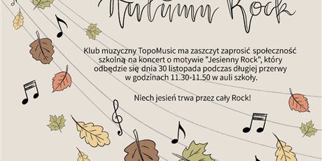 Powiększ grafikę: Plakat zapraszający na koncert klubu muzycznego