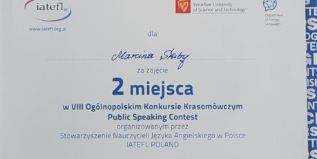 Powiększ grafikę: Dyplom Marcina Skiby