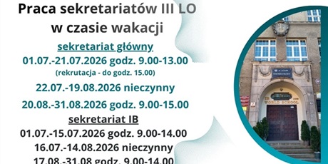 Praca sekretariatów w okresie wakacji
