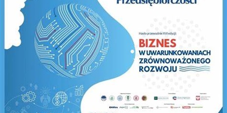 Powiększ grafikę: Grafika promująca konkurs: Biznes w uwarunkowaniach zrównoważonego rozwoju.