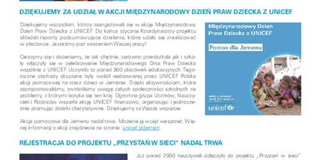 Powiększ grafikę: NOWOŚCI Klub Szkół UNICEF 