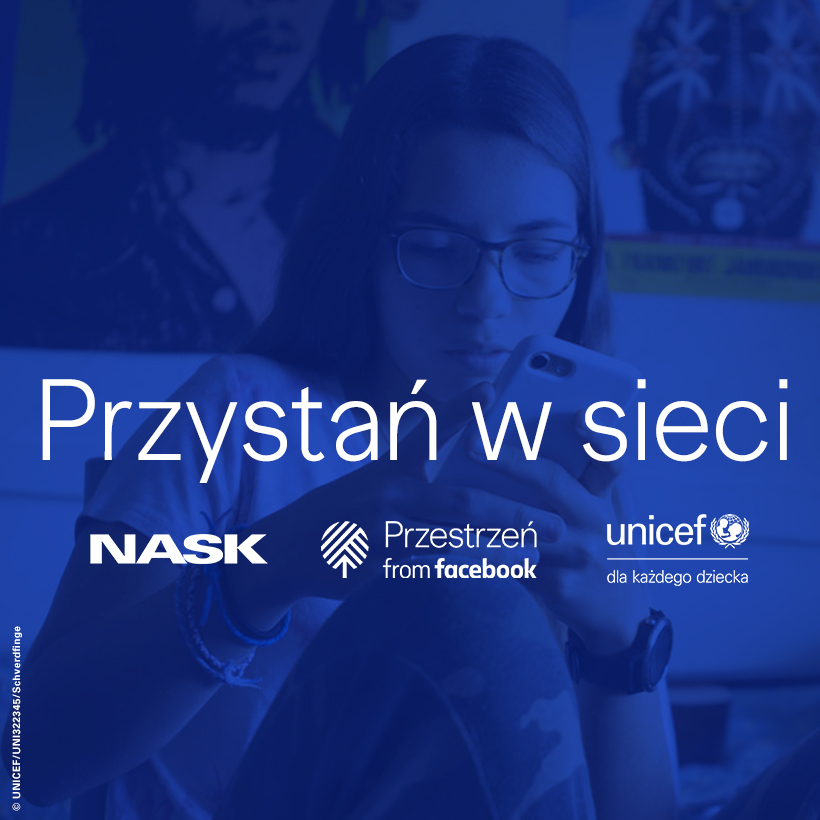 Plakat promujący Przystań w sieci.